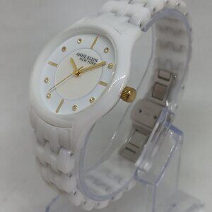 Anne Klein 12/7740WTST Women's 32mm Quartz White Ceramic Watch